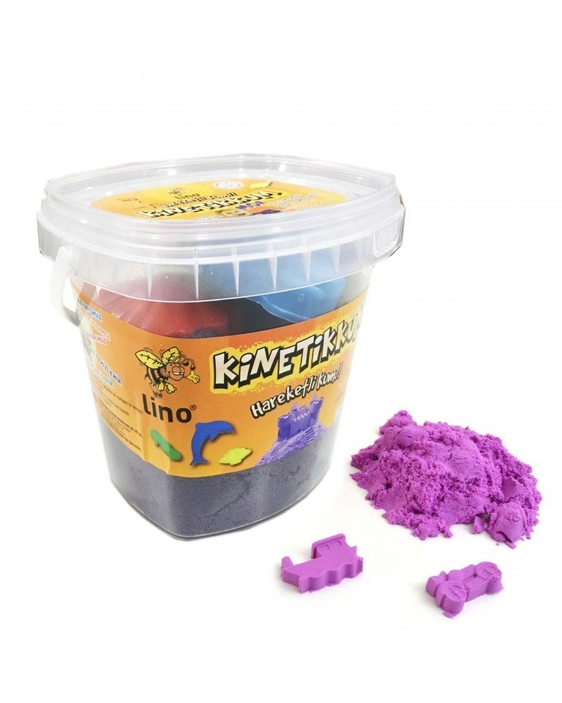 Lino Kinetik Kum Mor 500gr. Kova 3 Adet Kalıp
